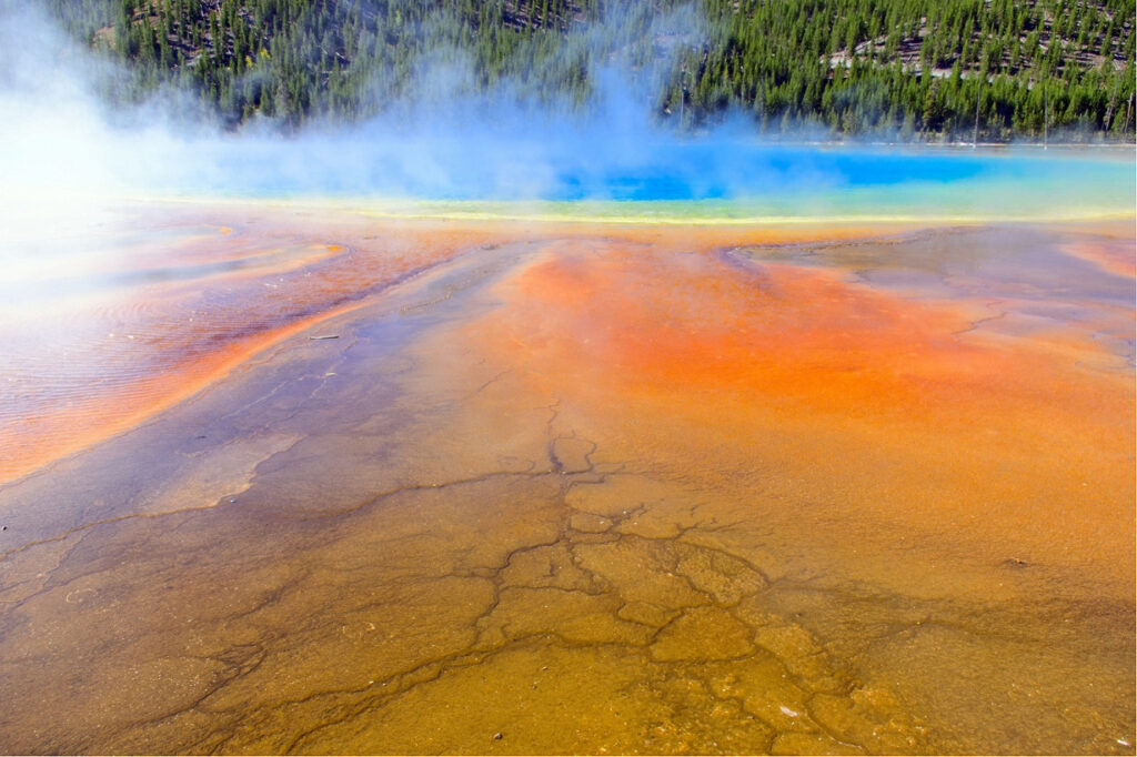 Grand Prismatic Spring from Midway Geyser Basin