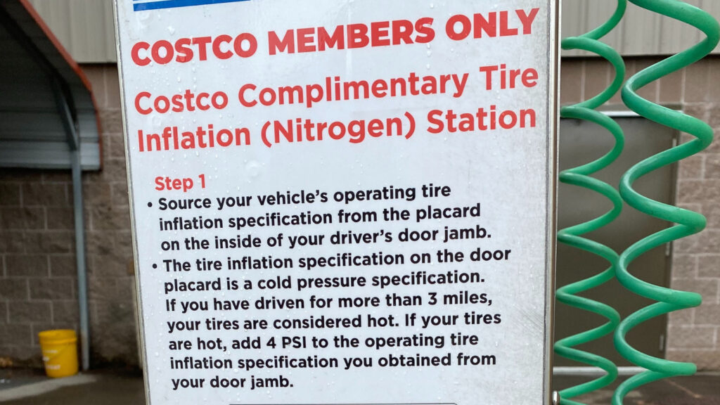 Costco Complimentary Tire Inflation