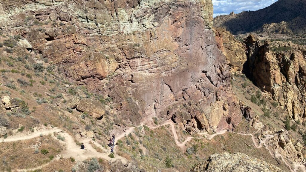 Look down the misery ridge trail