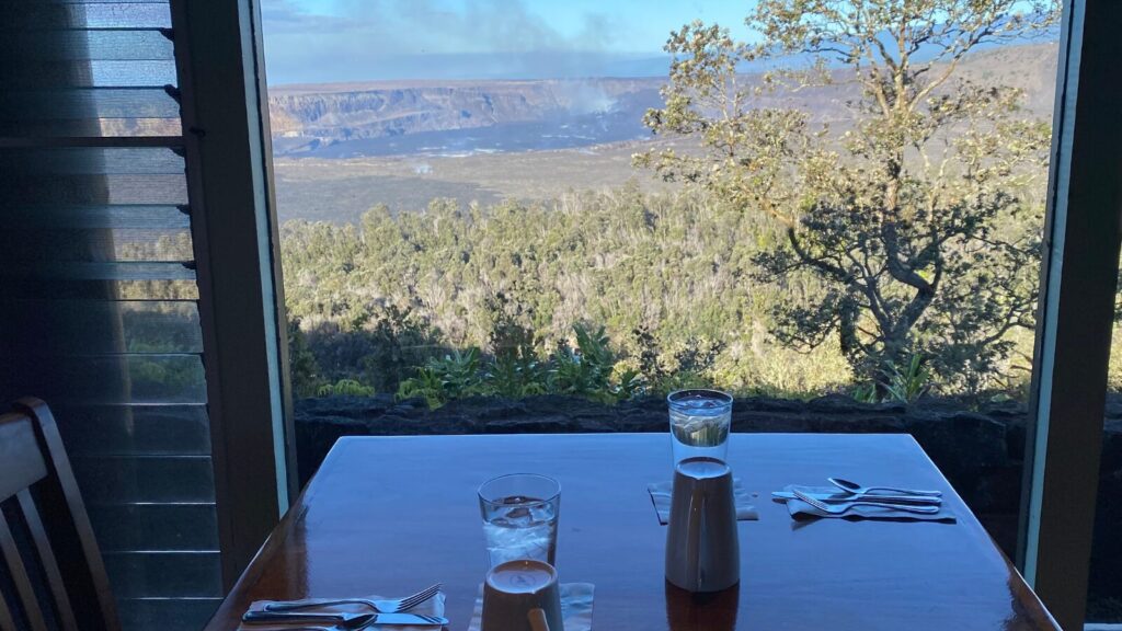 Breakfast in Volcano house
