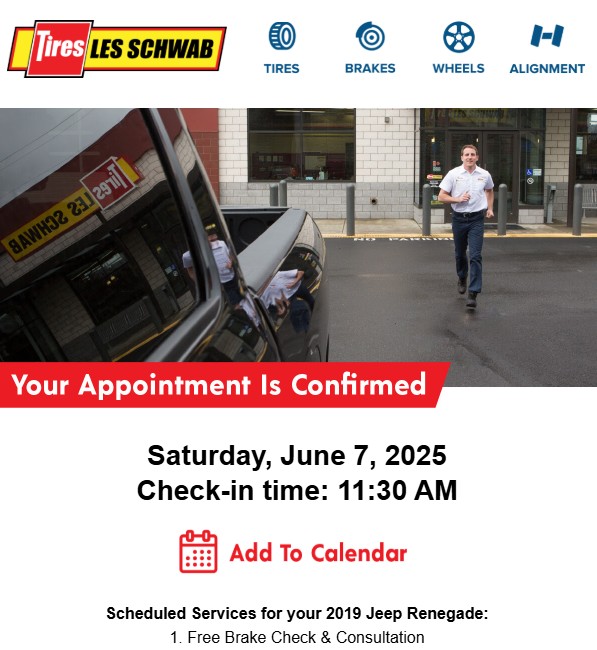 Les Schwab Appointment