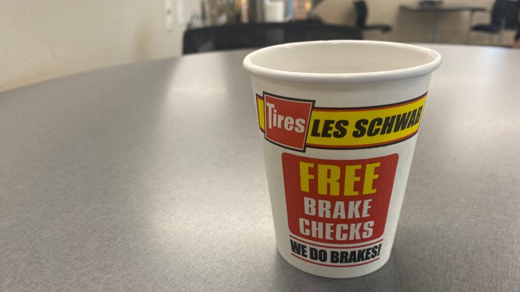 Coffee in Les Schwab