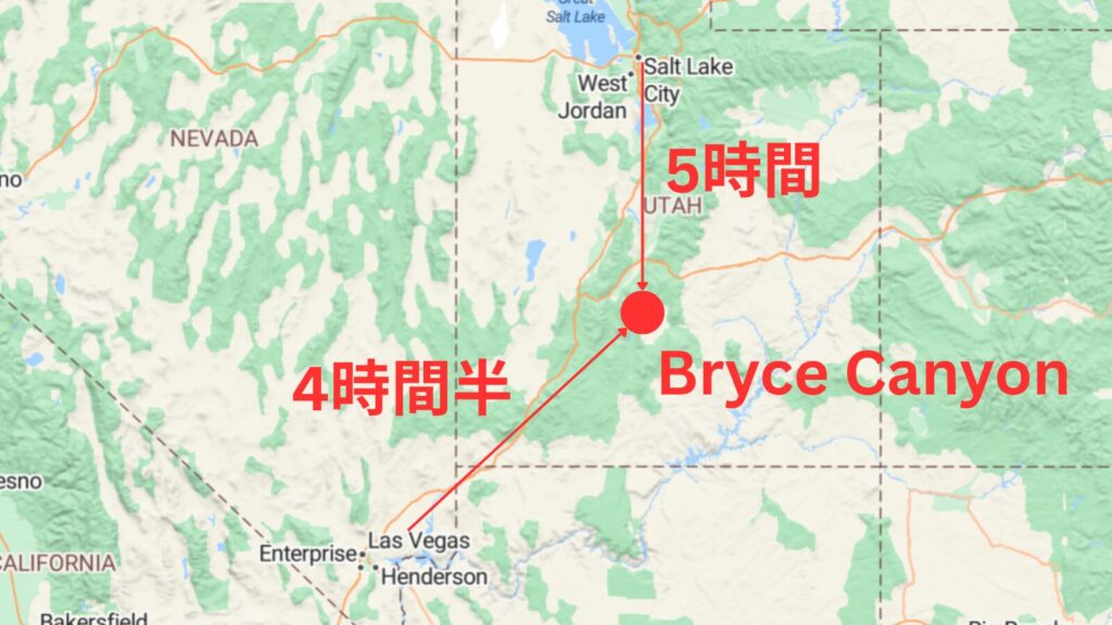 Location of Bryce Canyon